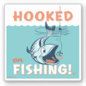 Verblüfft vom Fischfang Aufkleber (Vorderseite)