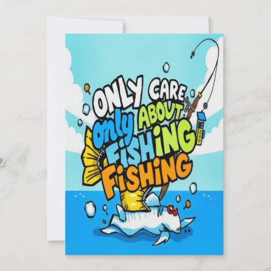 Verblüfft vom Fischfang Einladung (Vorderseite)