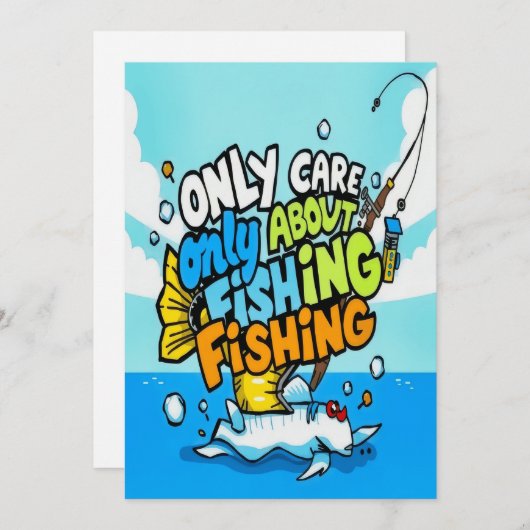 Verblüfft vom Fischfang Einladung (Vorne/Hinten)