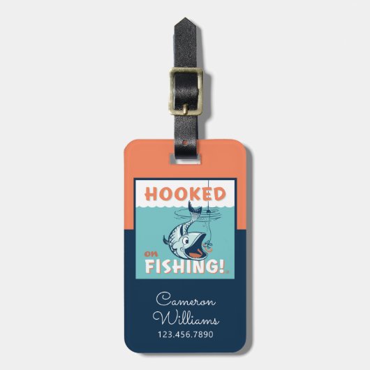 Verblüfft vom Fischfang Gepäckanhänger (Vorderseite vertikal)