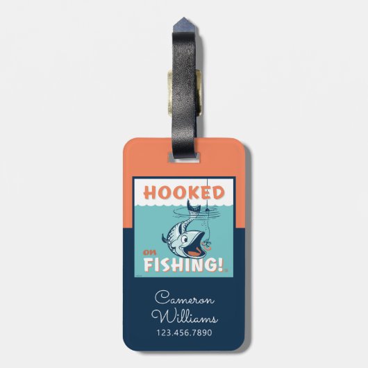 Verblüfft vom Fischfang Gepäckanhänger (Rückseite vertikal)