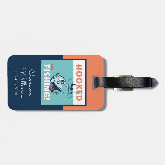 Verblüfft vom Fischfang Gepäckanhänger (Rückseite horizontal)