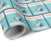 Verblüfft vom Fischfang Geschenkpapier (Rolleneckpunkt)