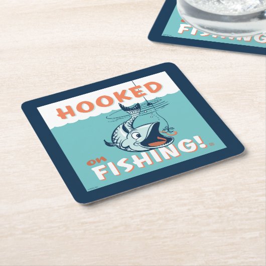 Verblüfft vom Fischfang Rechteckiger Pappuntersetzer (angewinkelt)