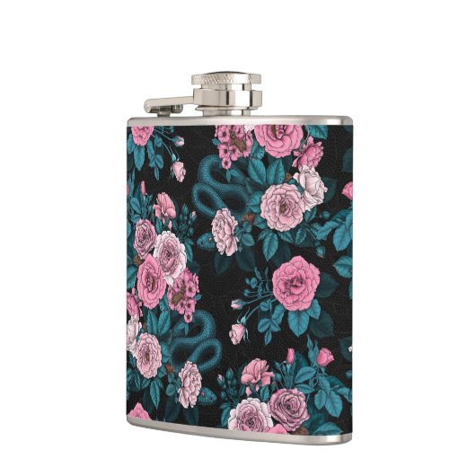 Verborgen in den Rose 2 Flachmann (Links)