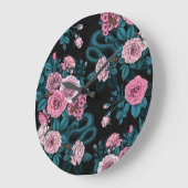 Verborgen in den Rose 2 Große Wanduhr (Winkel)