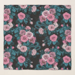 Verborgen in den Rose 2 Schal<br><div class="desc">Rose Blume, Mäuse und Schlangen handbemalt in Ps und Illustrator, nahtlos</div>