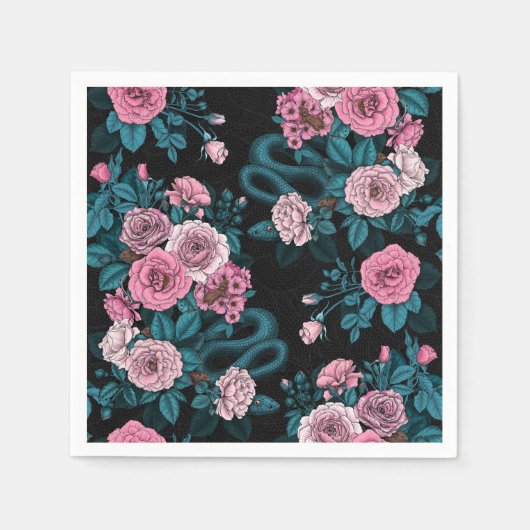 Verborgen in den Rose 2 Serviette (Vorderseite)