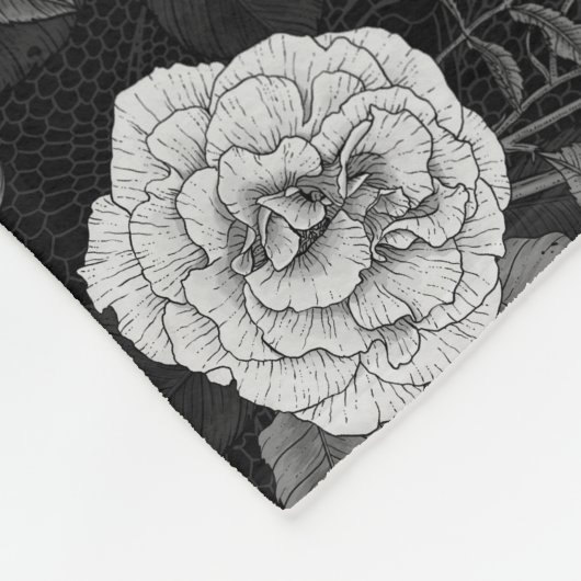 Verborgen in den Rose 3 Fleecedecke (Ecke)