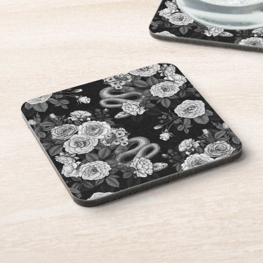 Verborgen in den Rose 3 Getränkeuntersetzer (Linke Seite)