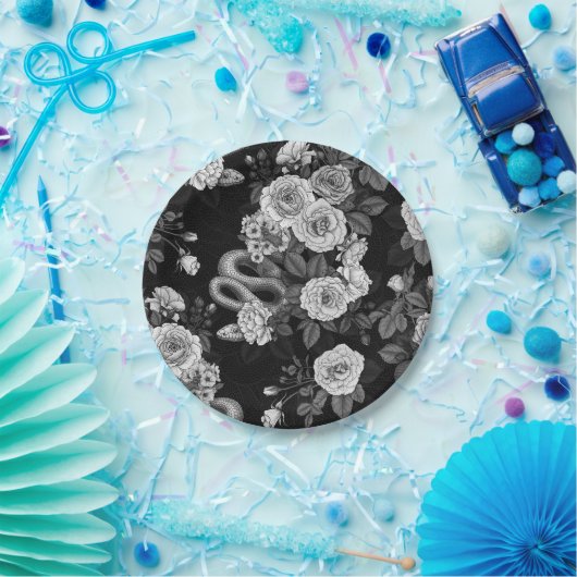 Verborgen in den Rose 3 Pappteller (Party)