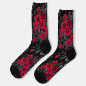 Verborgen in den Rosen Socken (Linkes Detail)
