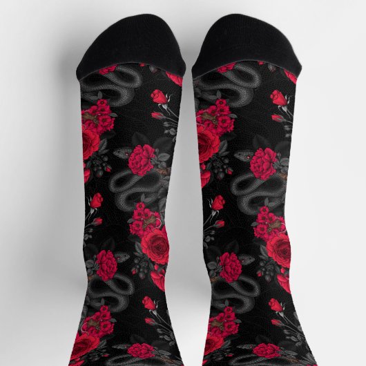 Verborgen in den Rosen Socken (Oben)