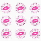 Verborgen mit Kiss Pink Lips Umschlag Aufkleber