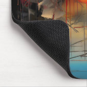 Verborgene Schönheit – Abstrakte Florale Moderne K Mousepad (Ecke)