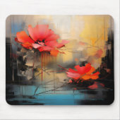 Verborgene Schönheit – Abstrakte Florale Moderne K Mousepad (Vorne)