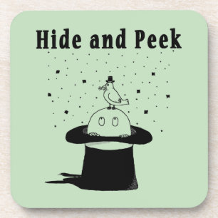 Verborgene und Flüchtige Blick-Hat-Getränkekasten Getränkeuntersetzer