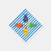 Verborgener Fisch Serviette (Ecke)