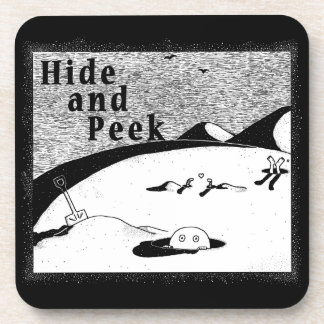 Verborgener und Flüchtige Blick-Loch (weißer Hinte Getränkeuntersetzer