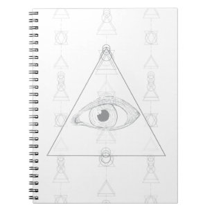 Verborgenes Auge Geheimwissen Esoterische Geometri Notizblock