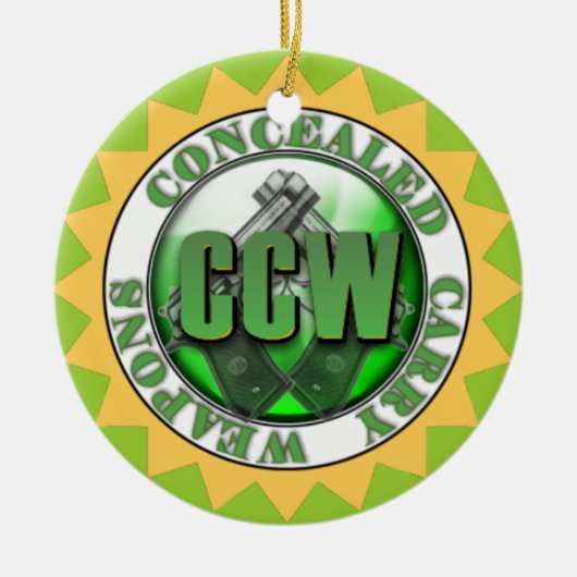 VERBORGENES CCW TRAGEN KERAMIKORNAMENT (Vorne)