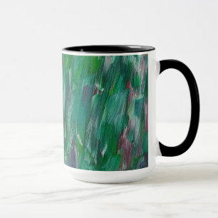 Verborgenes Grün Rot Weiß Farbige Abstrakte Kunst Tasse