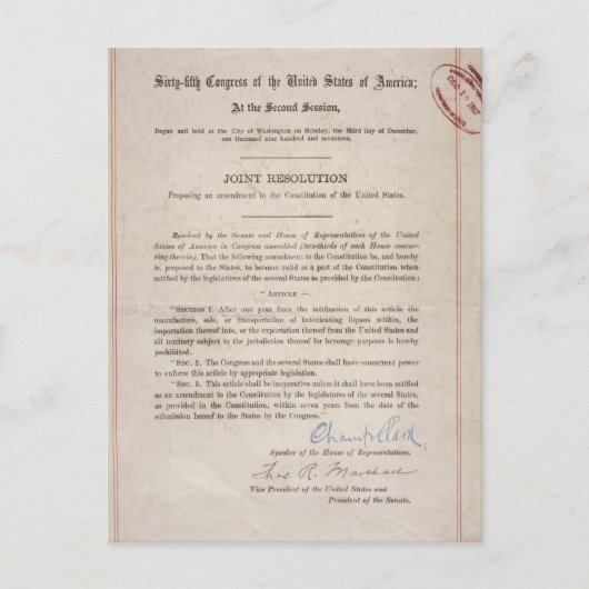 Verbot 18. Änderung Postkarte (Vorderseite)