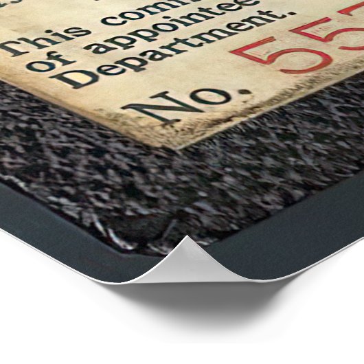 VERBOT AGENT ELIOT NESS CREDENTIALS 1927 POSTER (Ecke)