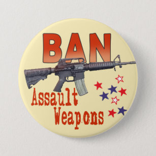 Verbot-Angriffs-Waffen-großer Knopf Button