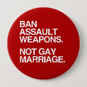 VERBOT-ANGRIFFS-WAFFEN-NICHT HOMOSEXUELLE EHE - BUTTON (Vorderseite)