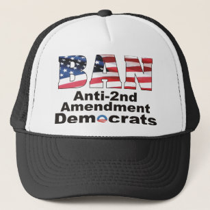 VERBOT Anti-2nd Änderungs-Demokrat-Hut Truckerkappe