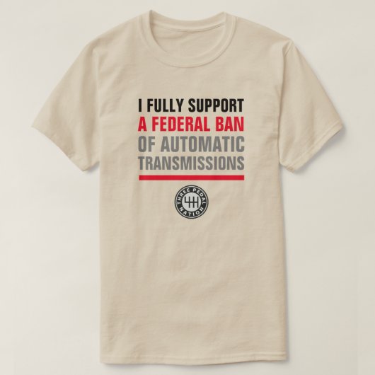 VERBOT AUTOMATISCHER ÜBERTRAGUNGEN T-Shirt (Design vorne)