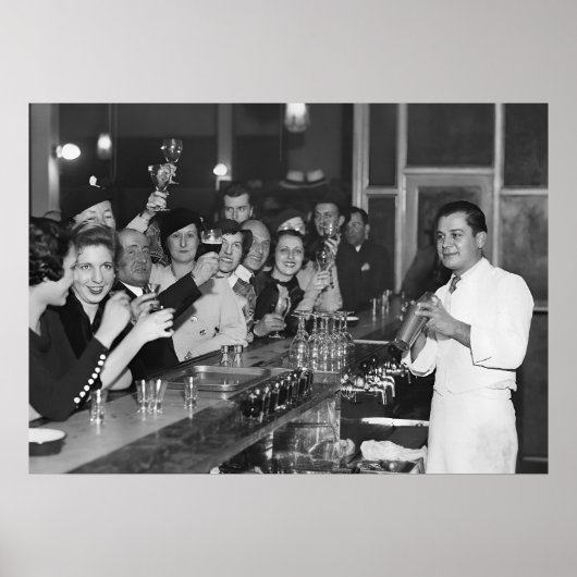 Verbot, Bar, Schwarzweiß und Vintag Poster (Vorne)