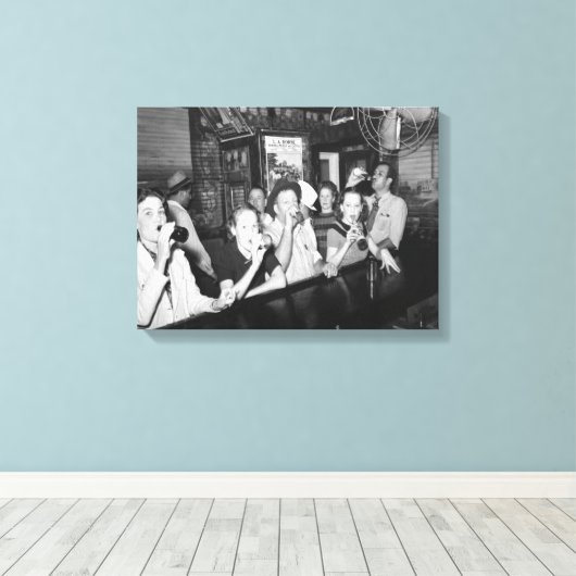 Verbot beendet Party Leinwanddruck (Insitu (Holzboden))