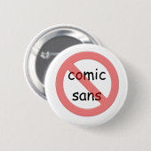 Verbot-Comic ohne Knopf Button (Vorne & Hinten)