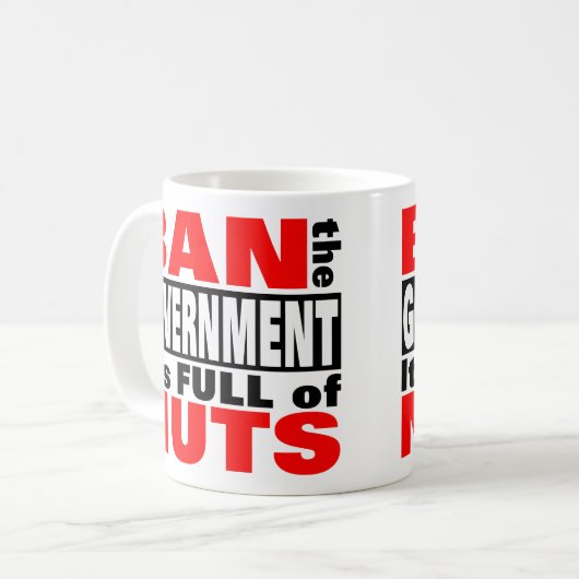 Verbot der Regierung Kaffeetasse (Vorderseite Links)
