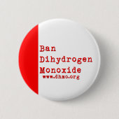 Verbot-Dihydrogen-Monoxyd-Knopf Button (Vorderseite)