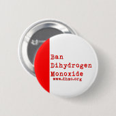 Verbot-Dihydrogen-Monoxyd-Knopf Button (Vorne & Hinten)