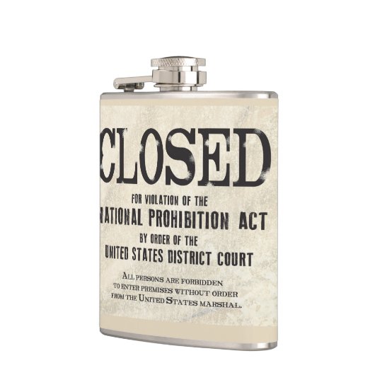 Verbot-Flasche Flachmann (Links)