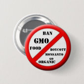 Verbot GMO-Knopf Button (Vorne & Hinten)