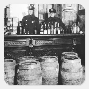 Verbot - Schnellster Polizeibeamter - M Quadratischer Aufkleber