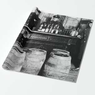 Verbot - Speakeasy Police Raid Bootlegger - M Geschenkpapier