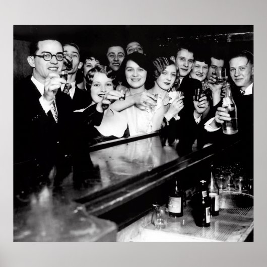 VERBOT SPEAKEASY TOAST c. 1929 Poster (Vorne)