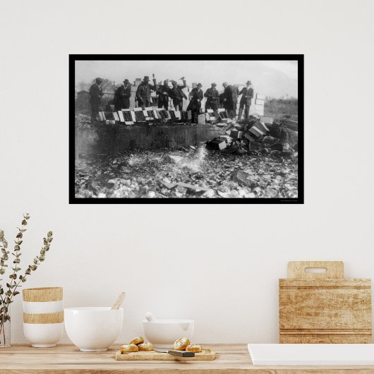 Verbot von Bierflaschen 1923 Poster (Küche)