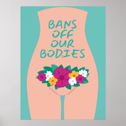 Verbote von unserem Körper Aqua Poster (Vorne)