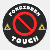 Verboten für die Touch Runder Aufkleber (Vorderseite)