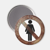 Verboten für Frauen Magnet (Vorderseite/Rückseite)