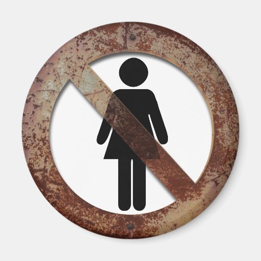 Verboten für Frauen Magnet (Vorne)