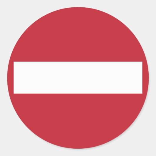 Verboten! Runder Aufkleber (Vorderseite)