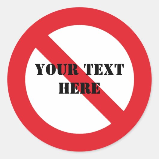 Verbotene, anpassbare Aufkleber (Vorderseite)